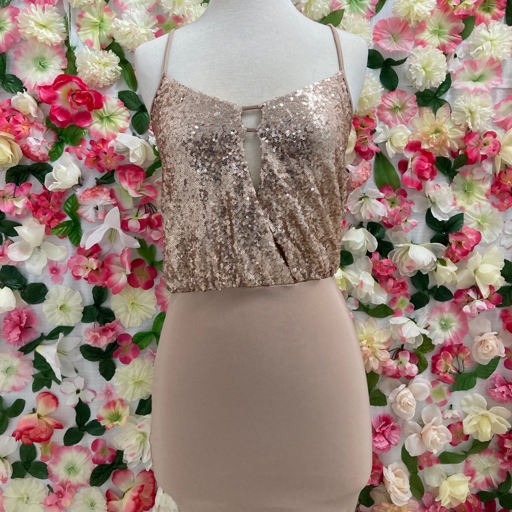 Gold glitter dress